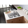 Elkay Lustertone Classic Stainless Steel 33" x 22" x 9", 0-Hole 60/40 Double Bowl Dual Mount Sink with Perfect Drain