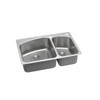 Elkay Lustertone Classic Stainless Steel 33" x 22" x 9", 2L-Hole 60/40 Double Bowl Dual Mount Sink with Perfect Drain