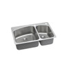 Elkay Lustertone Classic Stainless Steel 33" x 22" x 9", 3-Hole 60/40 Double Bowl Dual Mount Sink with Perfect Drain
