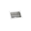 Elkay Lustertone Classic Stainless Steel 25" x 22" x 10-3/8" 1-Hole Single Bowl Drop-in Sink with Perfect Drain