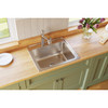 Elkay Lustertone Classic Stainless Steel 25" x 22" x 10-3/8" 2-Hole Single Bowl Drop-in Sink with Perfect Drain