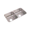 Elkay Lustertone Classic Stainless Steel, 31-3/4" x 16-1/2" x 7-1/2" Equal Double Bowl Undermount Sink Kit