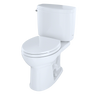 Toto Drake II Two Piece Round Universal Height Toilet with CEFIONTECT 1.28 GPF Less Seat in Sedona Beige