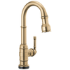Delta Broderick 9990T-CZ-DST Single Handle Pull-Down Bar/Prep Faucet with Touch2O Technology in Champagne Bronze Finish