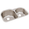 Elkay Lustertone Classic Stainless Steel 31-1/4" x 20" x 10", Offset 60/40 Double Bowl Undermount Sink