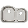 Elkay Lustertone Classic Stainless Steel 31-1/4" x 20" x 10", Offset 60/40 Double Bowl Undermount Sink