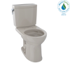 TOTO Drake II 1G Two-Piece Round 1 GPF Universal Height Toilet with CeFiONtect - Bone - CST453CUFG#03