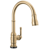 Delta Broderick: Single Handle Pull-Down Kitchen Faucet With Touch2O Technology Champagne Bronze