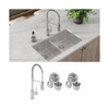 Elkay Crosstown 18 Gauge Stainless Steel 31-1/2" x 18-1/2" x 9" 40/60 Double Bowl Undermount Sink & Faucet Kit with Drain