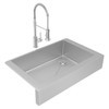 Elkay Crosstown 18 Gauge Stainless Steel 35-7/8" x 20-1/4" x 9" Single Bowl Farmhouse Sink & Faucet Kit with Drain