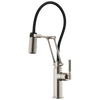 Brizo Litze 63244LF-BLGL Articulating Faucet with Industrial Handle Matte Black/Luxe Gold