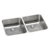 Elkay Lustertone Classic Stainless Steel, 30-3/4" x 18-1/2" x 4-3/8", Double Bowl Undermount ADA Sink w/Perfect Drain