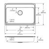 Elkay Lustertone Classic Stainless Steel 31" x 22" x 6" MR2-Hole Single Bowl Drop-in ADA Sink