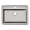 Elkay Lustertone Classic Stainless Steel 31" x 22" x 6", 0-Hole Single Bowl Drop-in ADA Sink