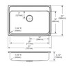 Elkay Lustertone Classic Stainless Steel 31" x 22" x 6-1/2", 1-Hole Single Bowl Drop-in ADA Sink