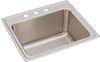Elkay Lustertone Classic Stainless Steel 25" x 22" x 12-1/8" 3-Hole Single Bowl Drop-in Sink