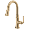 Brizo 63974LF-GL Rook Pull-Down Prep Faucet: Luxe Gold