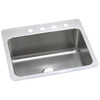 Elkay Lustertone Classic Stainless Steel 27" x 22" x 10", 0-Hole Single Bowl Dual Mount Sink