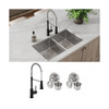 Elkay Crosstown 18 Gauge Stainless Steel 31-1/2" x 18-1/2" x 9", Equal Double Bowl Undermount Sink & Faucet Kit with Drain