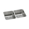 Elkay Lustertone Classic Stainless Steel 30-3/4" x 18-1/2" x 10" Equal Double Bowl Undermount Sink Kit