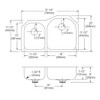 Elkay Lustertone Classic Stainless Steel 31-1/4" x 20" x 7-1/2" Offset 40/60 Double Undermount Sink w/Perfect Drain