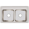Elkay Lustertone Classic Stainless Steel 33" x 19-1/2" x 7-5/8", 0-Hole Equal Double Bowl Drop-in Sink
