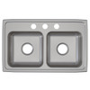 Elkay Lustertone Classic Stainless Steel 29" x 18" x 5-1/2", 3-Hole Equal Double Bowl Drop-in ADA Sink