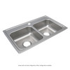 Elkay Lustertone Classic Stainless Steel 29" x 18" x 6-1/2", 5-Hole Equal Double Bowl Drop-in ADA Sink