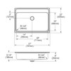 Elkay Lustertone Classic Stainless Steel 31" x 22" x 6-1/2" 2-Hole Single Bowl Drop-in ADA Sink with Perfect Drain