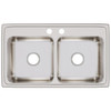 Elkay Lustertone Classic Stainless Steel 33" x 19-1/2" x 7-5/8", 2-Hole Equal Double Bowl Drop-in Sink