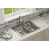 Elkay Lustertone Classic Stainless Steel 29" x 22" x 7-5/8", 4-Hole Equal Double Bowl Drop-in Sink