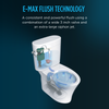 Toto Eco UltraMax One Piece Elongated ADA Compliant Toilet with Right-Hand Lever 1.28 GPF with SS114 SoftClose Seat in Cotton White