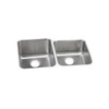 Elkay Lustertone Classic Stainless Steel 31-1/4" x 20-1/2" x 4-3/8", Offset Double Bowl Undermount ADA Sink