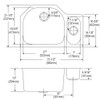 Elkay Lustertone Classic Stainless Steel 31-1/2" x 21-1/8" x 10" Offset 70/30 Double Bowl Undermount Sink Kit