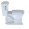 TOTO MS814224CEFG#01 Promenade II One-Piece Elongated 1.28 GPF Universal Height Toilet with CeFiONtect: Cotton White