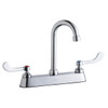 Elkay LR2522SC Lustertone Classic Stainless Steel 25" x 22" x 8-1/8", 3-Hole Single Bowl Drop-in Sink + Faucet Kit