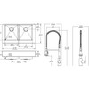 Elkay Crosstown 18 Gauge Stainless Steel 35-7/8" x 20-1/4" x 9", Equal Double Bowl Farmhouse Sink & Faucet Kit with Aqua Divide & Bottom Grid & Drain