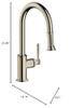 AXOR 16581831 Montreux High Arc Kitchen Faucet 2-Spray Pull-Down, 1.75 GPM in Polished Nickel