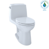 Toto Eco UltraMax One Piece Elongated ADA Compliant Toilet with CEFIONTECT 1.28 GPF with SS114 SoftClose Seat in Cotton White