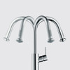 AXOR 39836801 Citterio Prep Kitchen Faucet 2-Spray Pull-Down, 1.75 GPM in Steel Optic