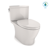 TOTO Nexus Two-Piece Elongated 1.28 GPF Universal Height Toilet with CeFiONtect and SS124 SoftClose seat, WASHLET+ ready, Colonial White - MS442124CEFG#11