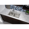 Elkay Lustertone Classic Stainless Steel 29" x 18" x 10", 0-Hole Equal Double Bowl Drop-in Sink