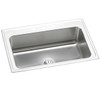 Elkay Lustertone Classic Stainless Steel 33" x 22" x 10" 5-Hole Single Bowl Drop-in Sink with Perfect Drain