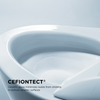 TOTO Nexus 1G Two-Piece Elongated 1 GPF Universal Height Toilet with CeFiONtect and SS124 SoftClose seat, WASHLET+ ready, Colonial White - MS442124CUFG#11