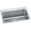 Elkay Lustertone Classic Stainless Steel 31" x 22" x 10-1/8", 0-Hole Single Bowl Drop-in Sink with Perfect Drain