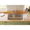 Elkay Lustertone Classic Stainless Steel 31" x 22" x 10-1/8", 0-Hole Single Bowl Drop-in Sink with Perfect Drain