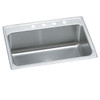 Elkay Lustertone Classic Stainless Steel 31" x 22" x 11-5/8" 4-Hole Single Bowl Drop-in Sink