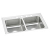 Elkay Lustertone Classic Stainless Steel 37" x 22" x 7-5/8" 2-Hole Equal Double Bowl Drop-in Sink