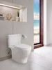 Toto Nexus Two Piece Elongated Auto Flush Washlet+ Ready Universal Height Toilet with CEFIONTECT 1.28 GPF with SS124 SoftClose Seat in Sedona Beige