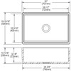 Elkay Fireclay 30" x 19-15/16" x 9-1/8" Single Bowl Farmhouse Sink White